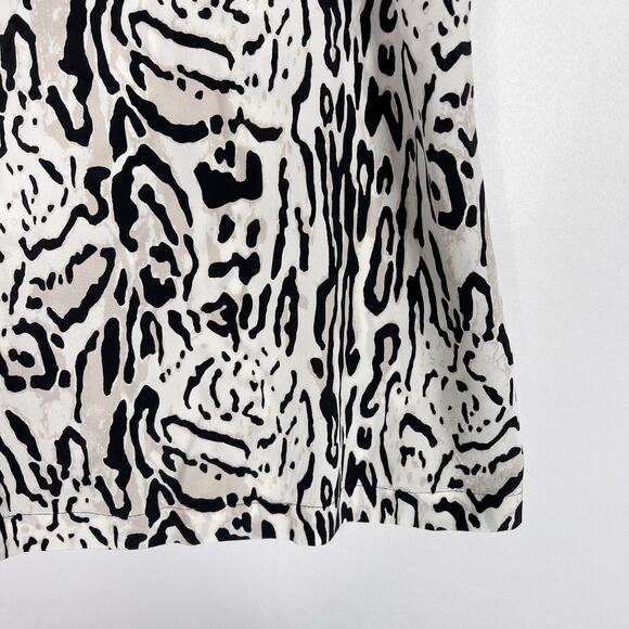 Joie XSmall XS Black White Silk Toki Ocelet Printed Tank Animal Print Grossgrain - Picture 4 of 12